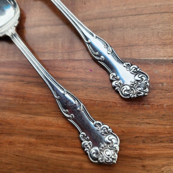 1865 H Sears And Son Silverplate Como Teaspoon 6" set of 2 antique flatware - Picture 3 of 10